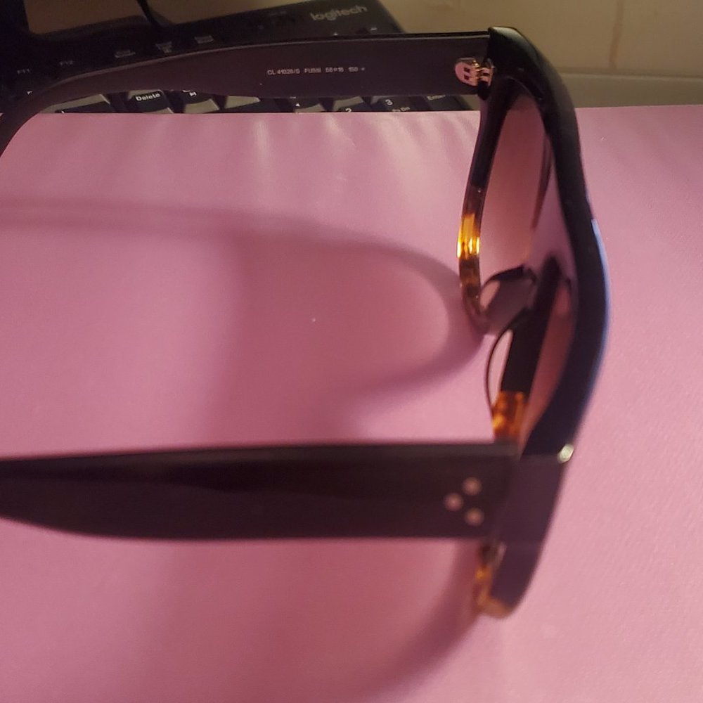 Celine Flattop Two-Tone Shield Sunglasses - Picture 3 of 5